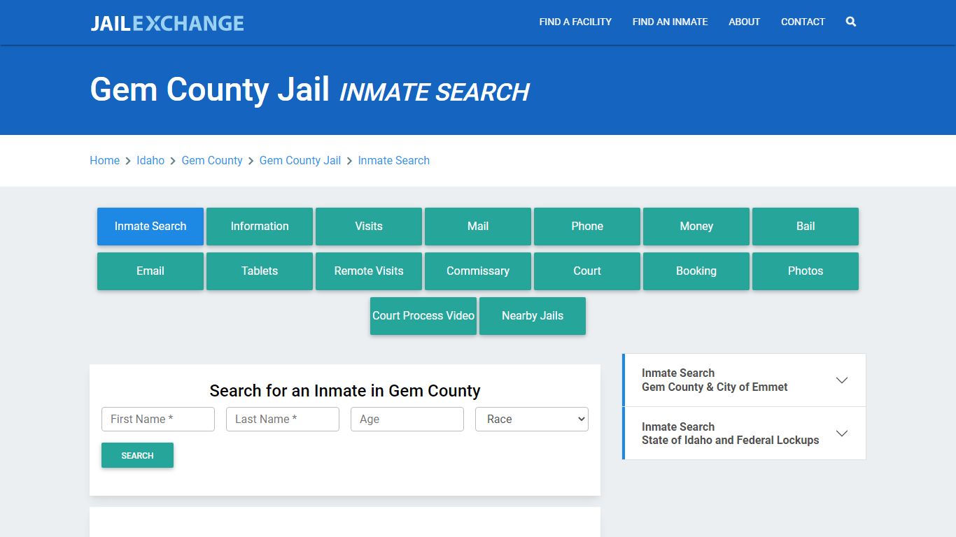 Gem County Jail, ID Inmate Search: Roster & Mugshots