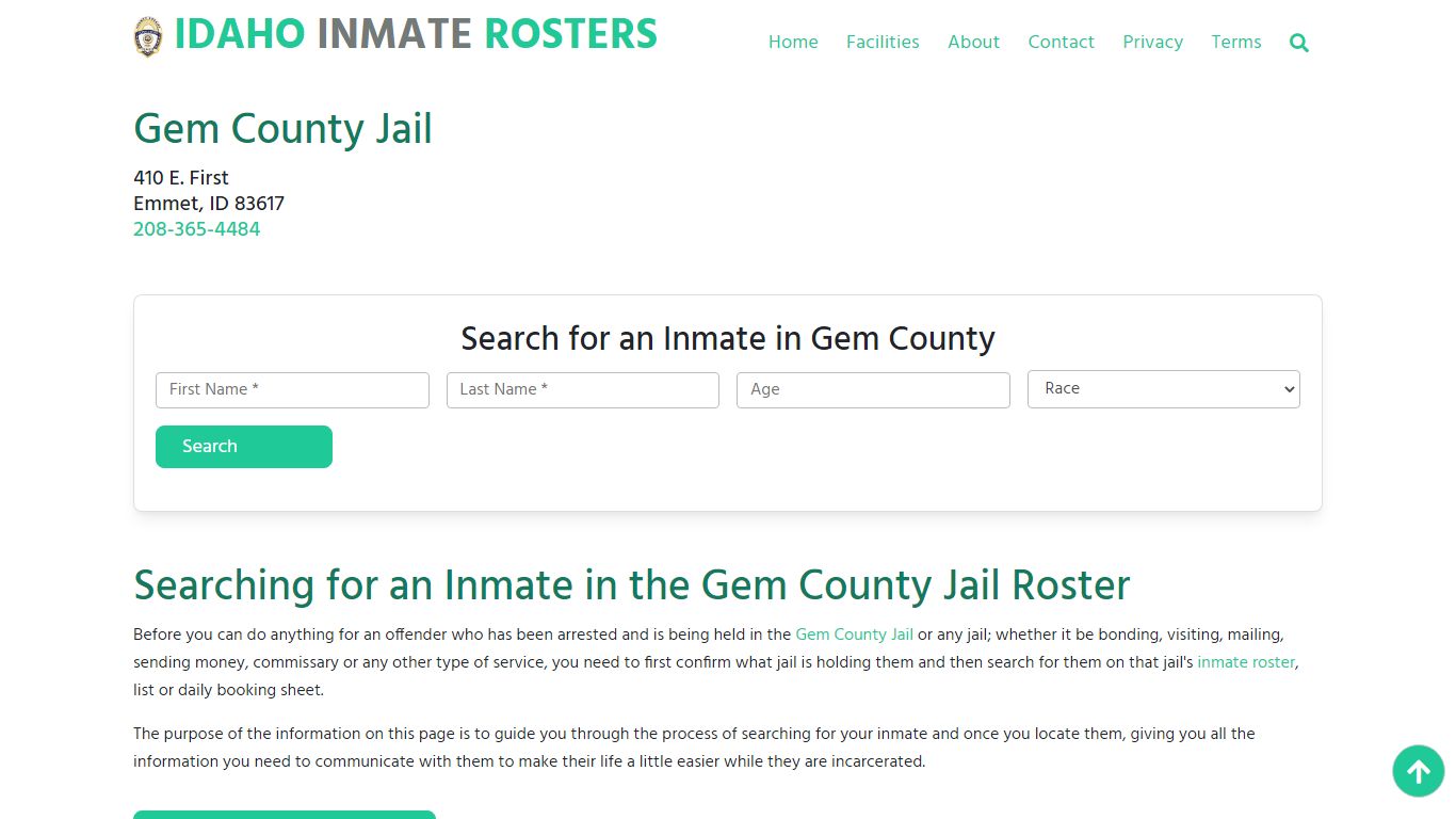 Gem County Jail ID: Inmate Search & Roster